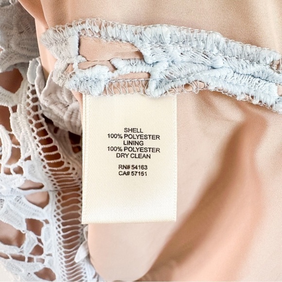 ELIZA J Floral Guipure-Lace Light Blue Short Sleeve Mini Dress sz 0P - Picture 12 of 12